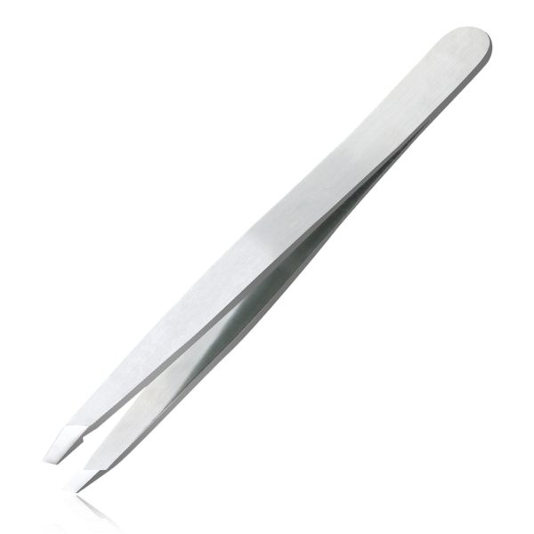 World’s Greatest Professional Slant-Nose Eyebrow Tweezers - Polish Chrome