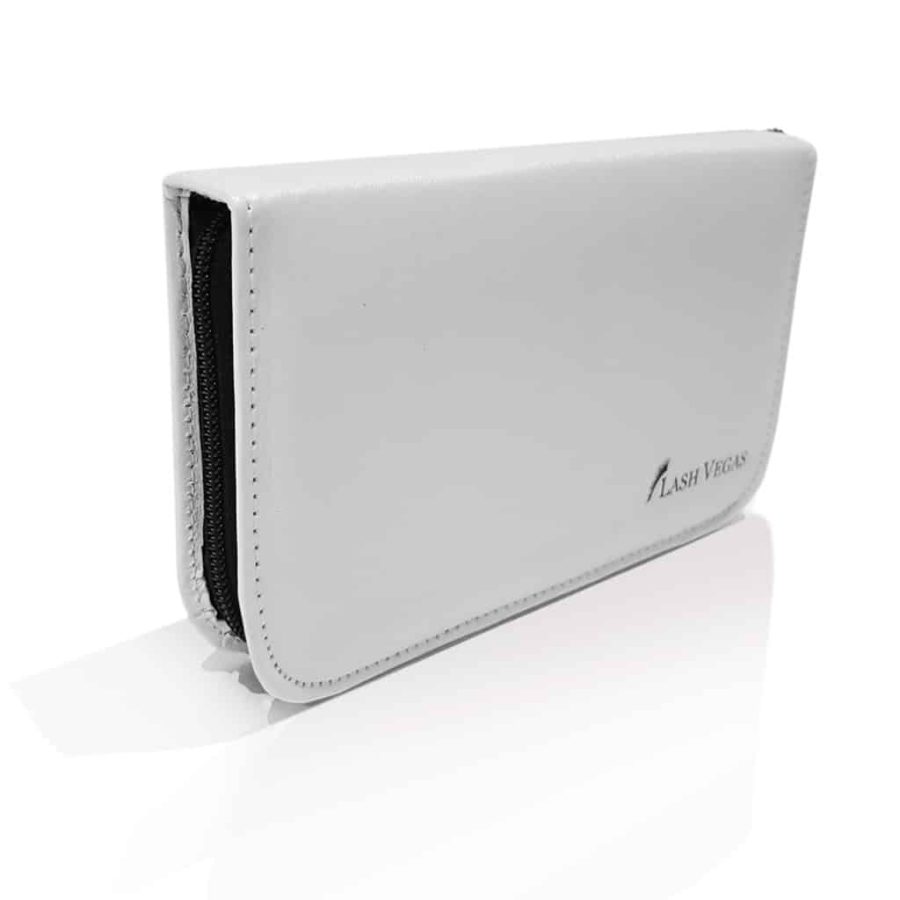 Tweezers Case 6-Piece (holds 6 tools, with elastic grips) - White