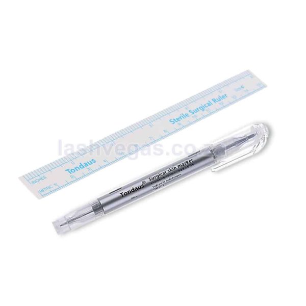 Double Head Skin Marker Pen with Ruler