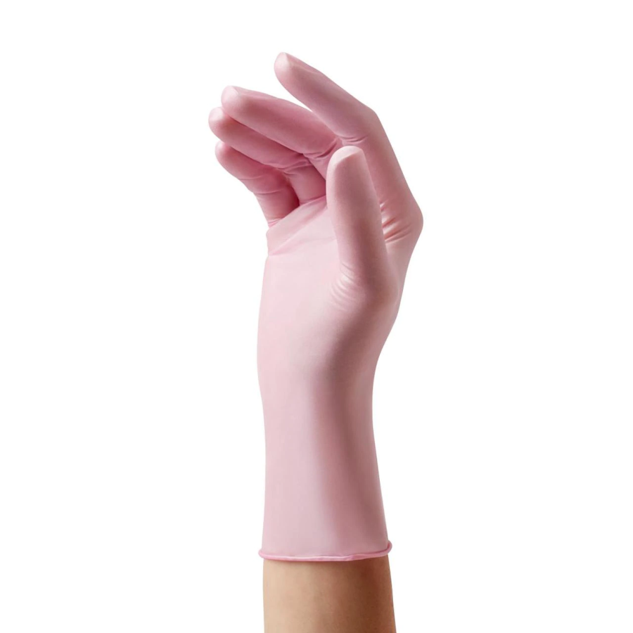 pink gloves