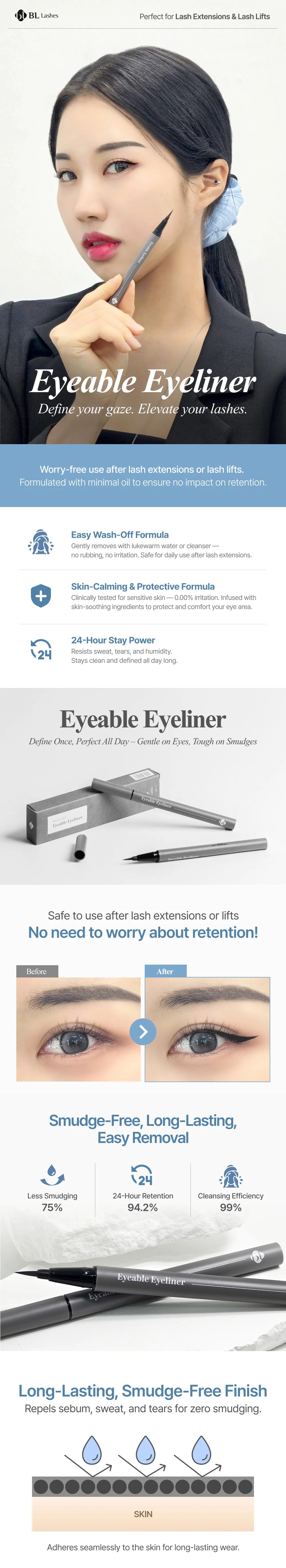 BL Lashes Eyeable Liquid Liner