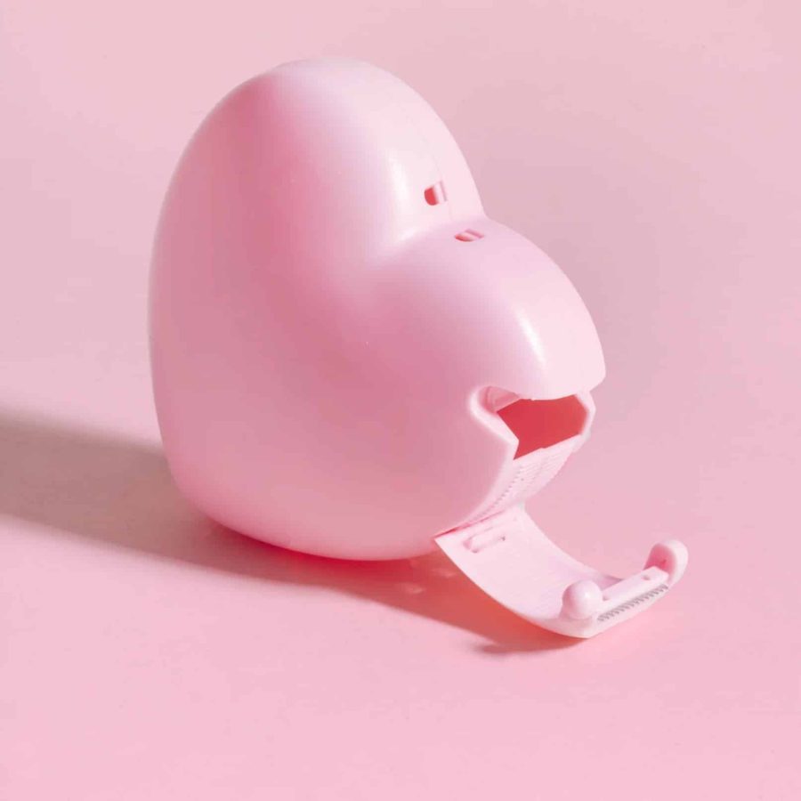 Pink Heart Shaped Tape Dispenser for Eyelash Extensions