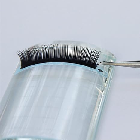 Luxury Curved Glass Lashes Tile with Laser Etched Lash Lengths