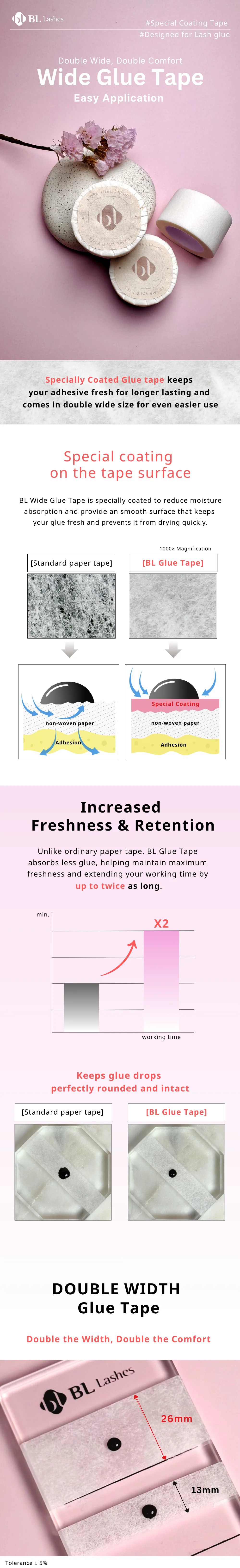Wide Glue Tape for Adhesive by BL Lashes