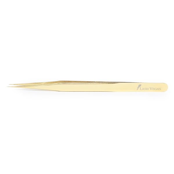 Straight SS-SA Isolation Tweezers (13cm) - Gold