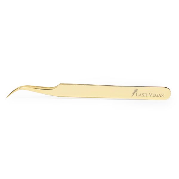 Curved-Tip Tweezers (12cm) - Gold