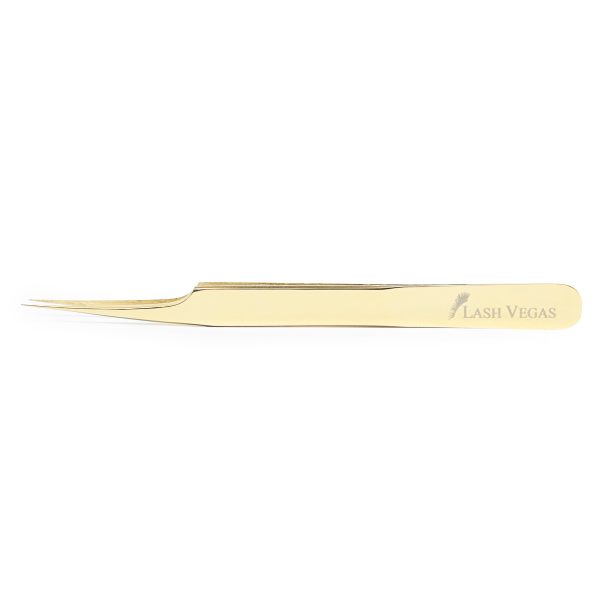 Lady Angular Isolation Tweezers (12cm) - Gold
