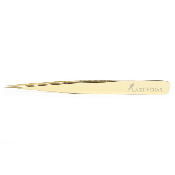 Mini Straight Isolation Tweezers (11.5cm) - Gold