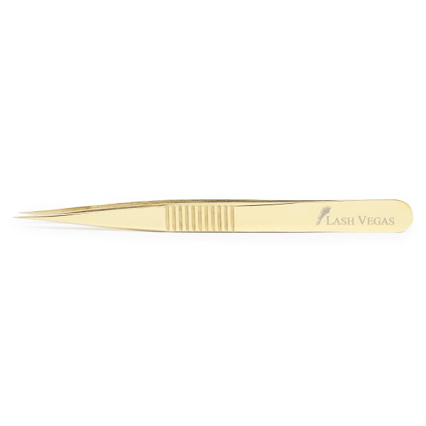 Mini Straight Isolation Tweezers (12cm) - Gold