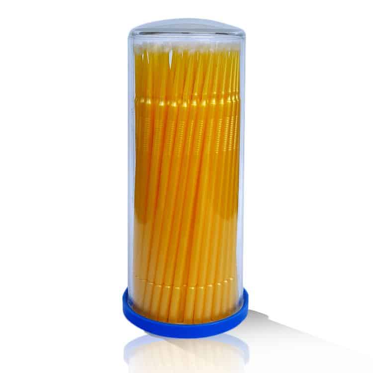 iSmile VP Micro Brush Applicators - Fine, Yellow (100)