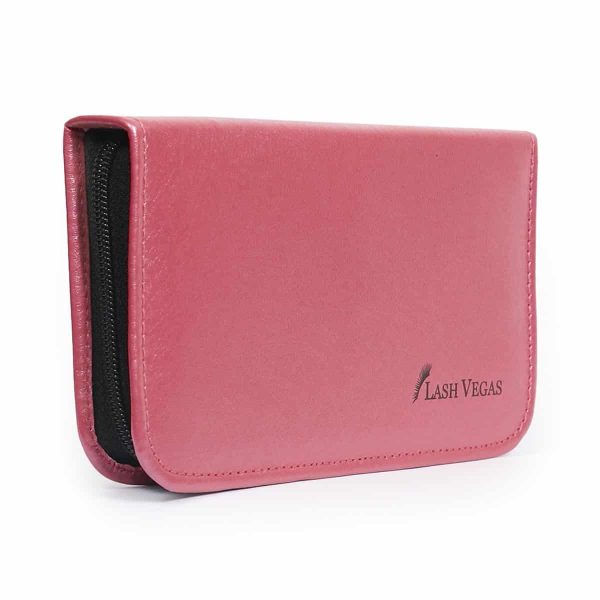 Tweezers Case 6-Piece (holds 6 tools, with elastic grips) - Pink